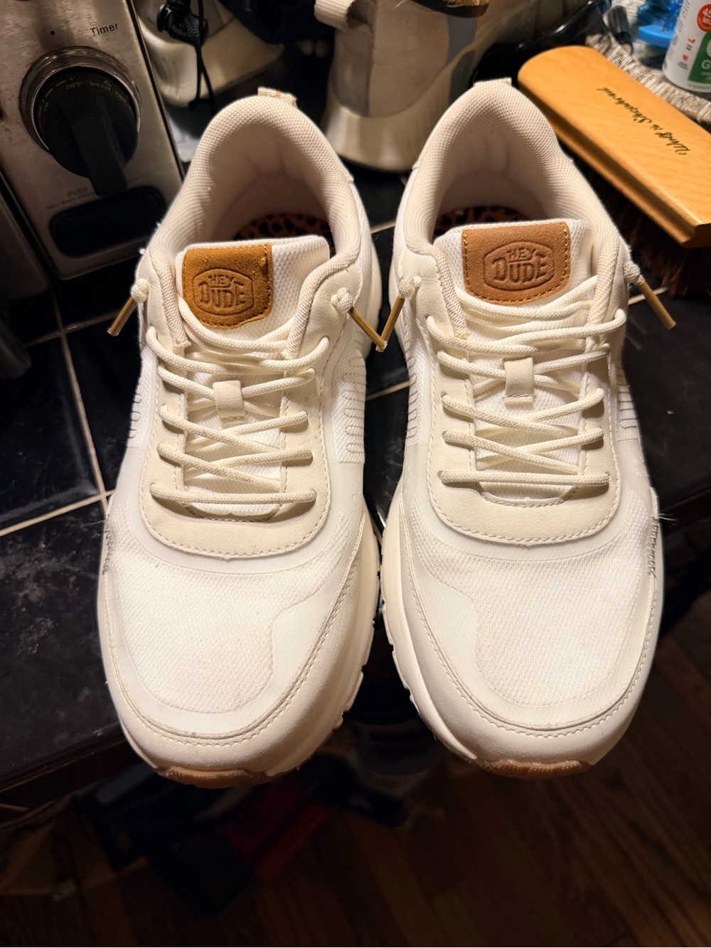 Hey Dude Sirocco Alta W Neutrals White Platform Sneakers Women’s Size 9